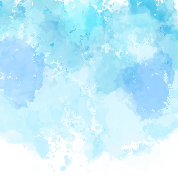 Blauer Hintergrund Mit Einer Detaillierten Aquarell Textur — Stockvektor