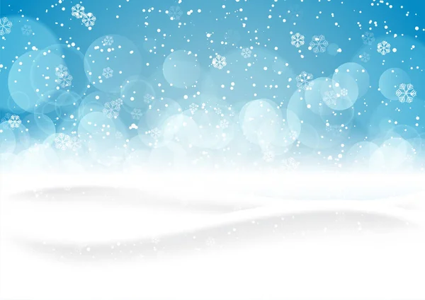 Χριστούγεννα Φόντο Χιονισμένο Τοπίο — Διανυσματικό Αρχείο