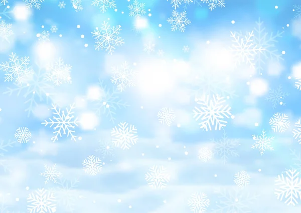 Boże Narodzenie Tło Opadających Płatków Śniegu — Wektor stockowy