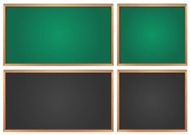 Yeşil ve siyah çizimde Chalkboards