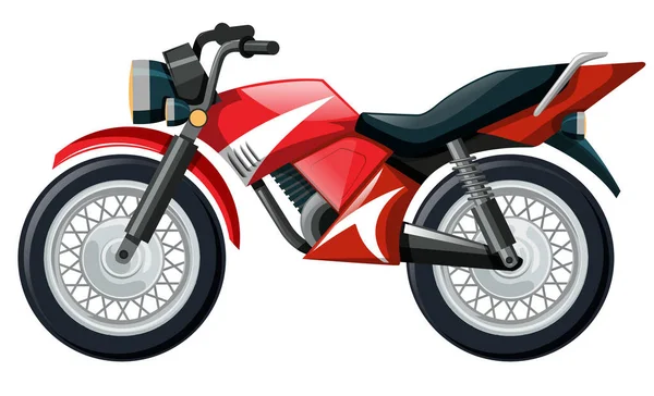 Μοτοσικλέτα Στην Απεικόνιση Κόκκινο Χρώμα Royalty Free Εικονογραφήσεις Αρχείου