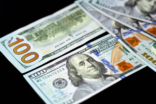 Odwrotne Odwrotne Strony 100 Dolarów Amerykańskich Banknot Sto Dolarów Portretem — Zdjęcie stockowe
