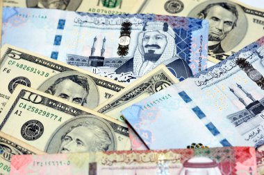Suudi Arabistan riyalleri para banknotları Amerika Birleşik Devletleri dolar geçmişi, seçici Suudi riyalleri yığını ve Amerikan dolar döviz kurları