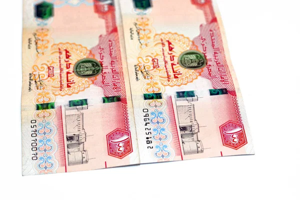Лицьовій Стороні 100 Aed 100 Банкнота Дірхамса Єднаних Арабських Еміратів — стокове фото