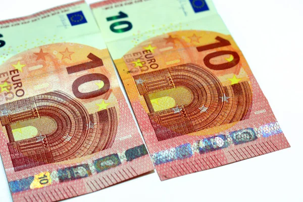 Лицевая Сторона Банкноты Евро Валюта Европейского Союза Романской Архитектурой Стиля — стоковое фото