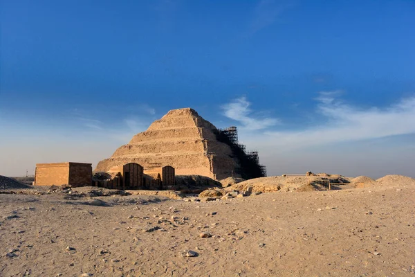 Die Pyramide Von Djoser Oder Djeser Und Zoser Oder Stufenpyramide — Stockfoto