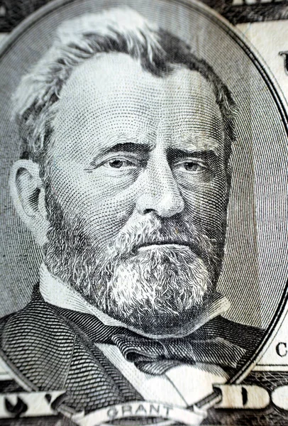 Ulysses Grant Portresi Amerika Birleşik Devletleri Başkanı Dolarlık Eski Bir — Stok fotoğraf