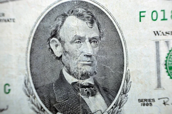 Başkan Abraham Lincoln Portresi Amerika Birleşik Devletleri Nin Eski Başkanı — Stok fotoğraf