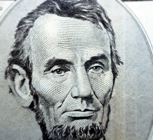 Başkan Abraham Lincoln Portresi Amerika Birleşik Devletleri Nin Eski Başkanı — Stok fotoğraf