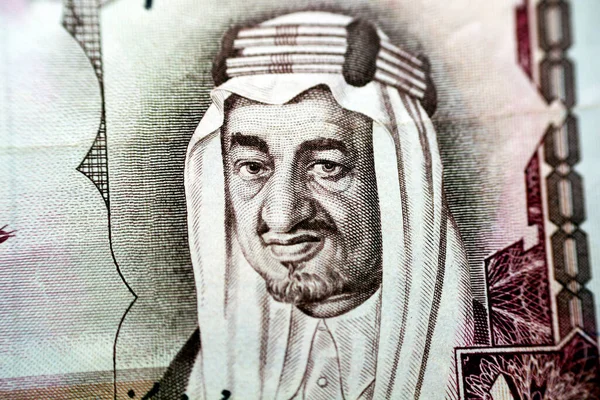 Retrato Rei Faisal Bin Abdulaziz Rei Arábia Saudita Lado Oposto — Fotografia de Stock
