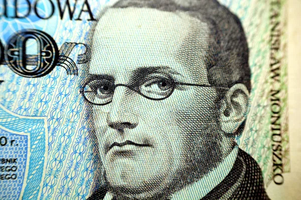 Portrait Stanisaw Moniuszko Old Polish Zloty Money Poland Vintage Retro — ストック写真