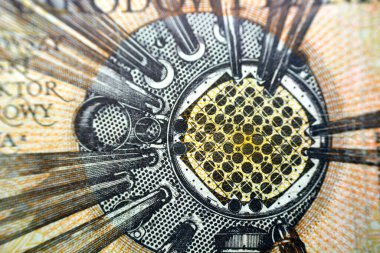 Polonya 'nın ilk nükleer reaktörü EWA' nın görüntüsü, 20.000 eski Polonya Zloti banknotunun 1989 yılı, eski Polonya Zloti parası, Polonya, antika retro