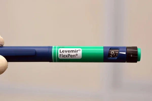 Cairo Egitto Settembre 2021 Levemir Flexpen Farmaco Base Insulina Detemir — Foto Stock