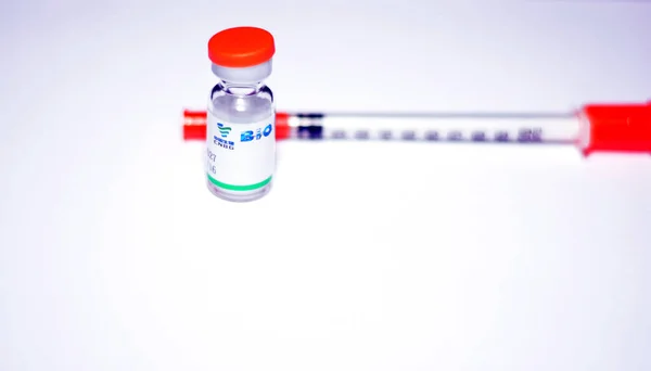 Sinopharm Covid Lahvička Vakcínou Sars Cov Vaccine Inactivated Vero Cell — Stock fotografie