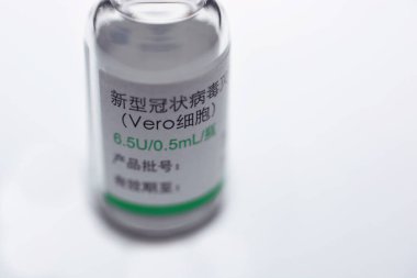 Sinopharm COVID-19 aşı şişesi dozu, Sars-Cov-2 aşısı etkin olmayan vero hücresi, Sinopharm Çin 'e ait bir devlet şirketidir.