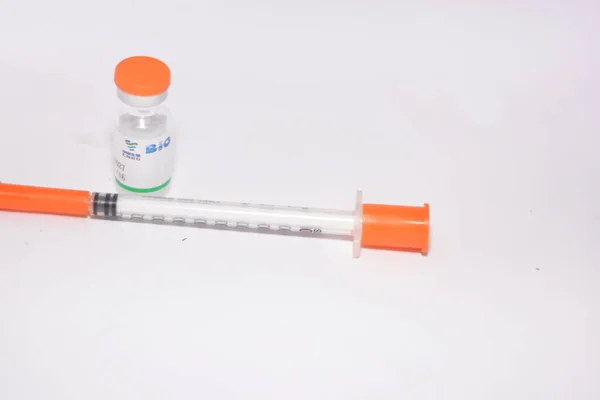 Sinopharm Covid Vaccine Bottle Dose Sars Cov Vaccine Inactivated Vero — Stock Photo, Image