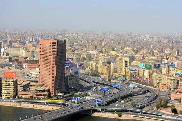 Каир Египет Мая 2018 Года Вид Воздуха Улицы Мосты Недалеко — стоковое фото