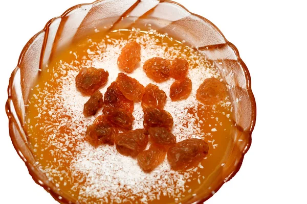 Ramadan Süßes Arabisches Dessert Rezept Aus Qamar Din Getrocknete Und — Stockfoto