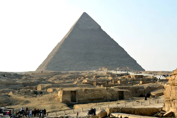 Gizeh Egypte Novembre 2018 Pyramide Khafre Dans Une Vue Brumeuse — Photo