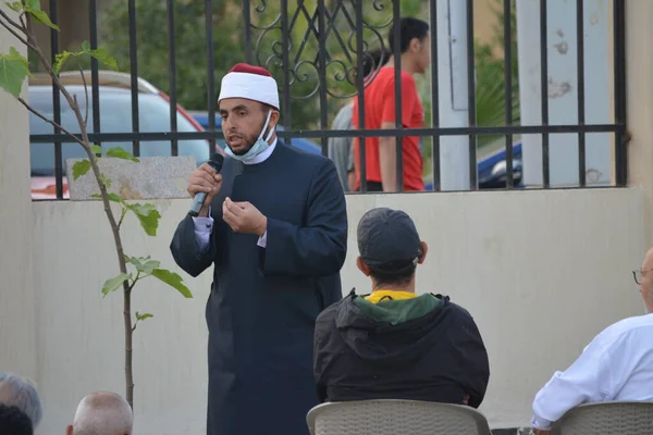 Kairo Mesir Mei 2022 Seorang Imam Pengkhotbah Masjid Melakukan Idul — Stok Foto