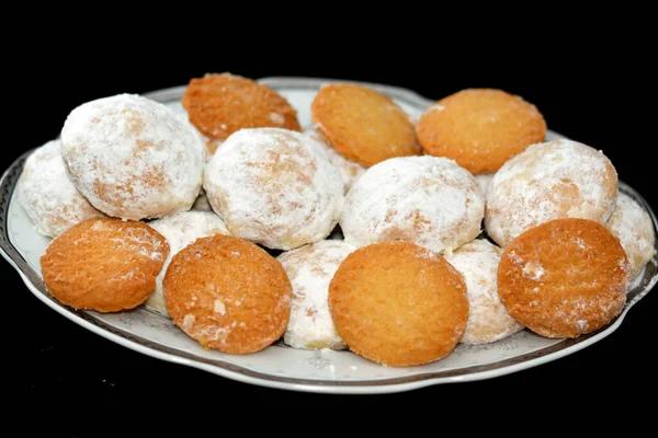 Traditional Arabic Cookies Celebration Islamic Holidays Fitr Feast Egyptian Biscuits — Stockfoto
