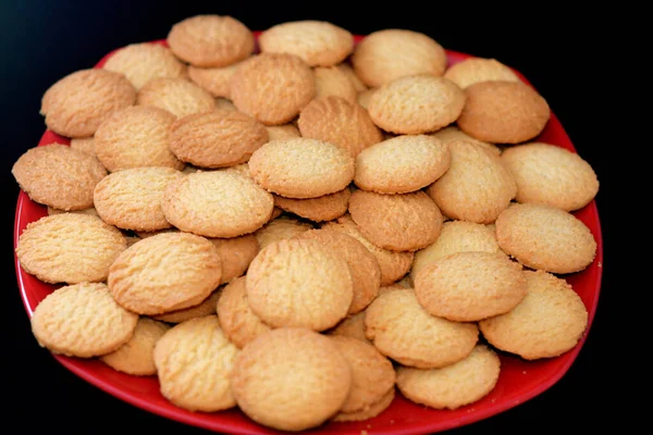 Plate Traditional Arabic Cookies Celebration Islamic Holidays Fitr Feast Egyptian — Fotografia de Stock