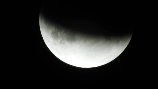 Part Partial Lunar Eclipse Happened July 2019 Seen Cairo Egypt — Stock Video