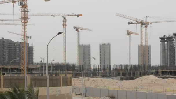 Giza Egypt May 2022 Construction Site New Buildings Egypt Zed — Stok video