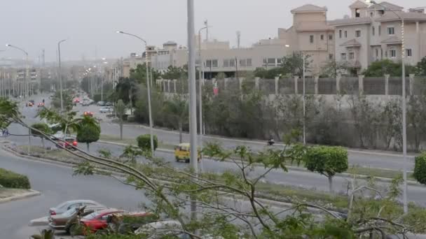 Giza Egypt May 2022 Moving Vehicles Cars Streets Giza Green — Stock Video