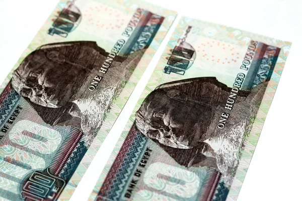 Hátsó Oldalán 100 Száz Egyiptomi Font Pénz Bankjegyek Sorozat 2014 — Stock Fotó