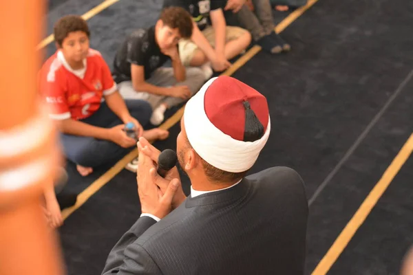 Cairo Egitto Maggio 2022 Predicatore Moschea Imam Esegue Una Khutbah — Foto Stock