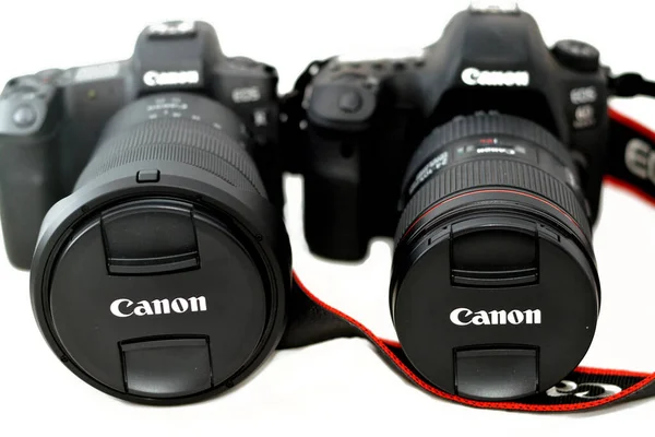 Cairo Egito Maio 2022 Canon Eos Câmera Digital Sem Espelho — Fotografia de Stock