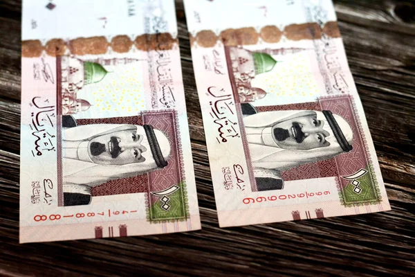 Suudi Arabistan Ters Tarafında 100 Sar Nakit Para Banknotu Üzerinde — Stok fotoğraf