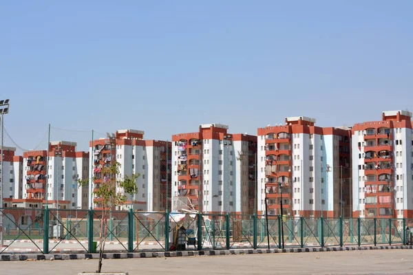 2022年6月28日 埃及开罗 Asmarat地区 Mokattam山区的社会住房项目 由Tahya Misr 埃及万岁 基金为贫民窟居民提供像样的住房 新的房地产项目 — 图库照片