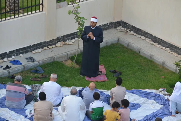Cairo Egypt July 2022 Mosque Preacher Imam Performs Eid Adha — Fotografia de Stock