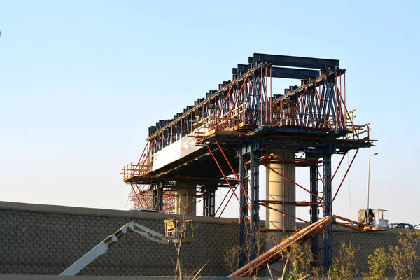 Cairo Egypt July 2022 Construction Site Egyptian New Project Monorail — Stock Photo, Image