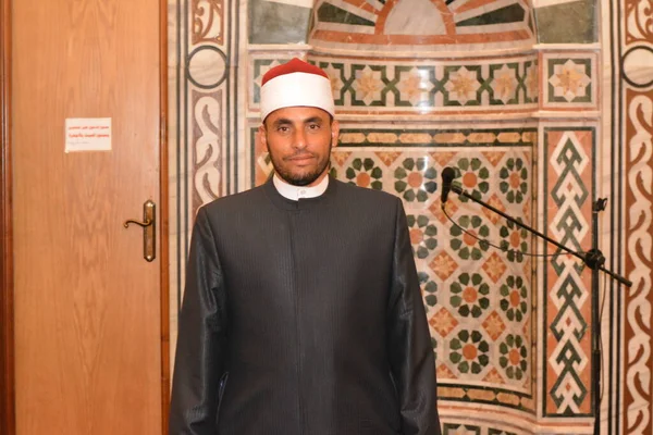 Cairo Egito Julho 2022 Pregador Imam Mesquita Uma Palestra Sobre — Fotografia de Stock