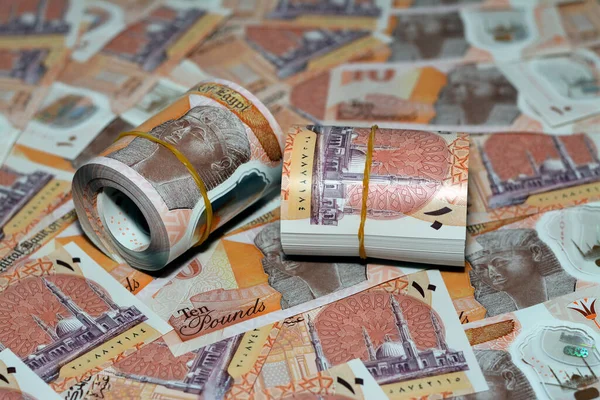 Egypt Money Rolls New First Egyptian Egp Ten Pounds Plastic — 图库照片