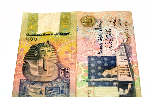 Old 100 Egp One Hundred Egyptian Cash Money Banknote Features — Fotografia de Stock