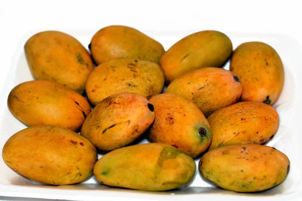 Pile Egyptian Fresh Mango Fruit Tropical Delicacy Mangoes Nutritionally Rich — Stock Photo, Image