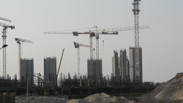 Giza Egypt June 2022 Construction Site New High Rise Egypt — Stockvideo