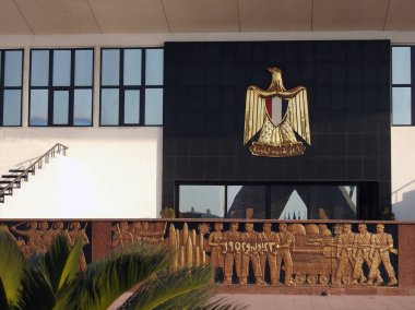 Cairo, Egypt, August 18 2022: The platform in front of the unknown soldier memorial place and former president of Egypt Anwar Al Sadat grave, important symbol of martyrs and victories of October war