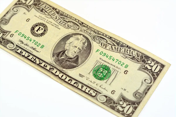 Dolarlık Banknot Para Serisinin Gözlemci Tarafı 1995 Başkan Andrew Jackson — Stok fotoğraf