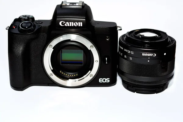 Cairo Egito Setembro 2022 Canon Eos M50 Body 45Mm Stm — Fotografia de Stock