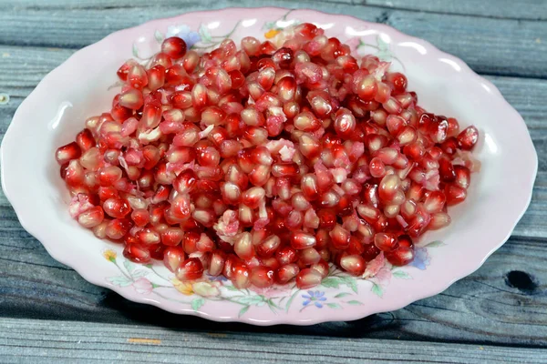 Pomegranate Punica Granatum Fruit Bearing Deciduous Shrub Family Lythraceae Subfamily — Stock Photo, Image