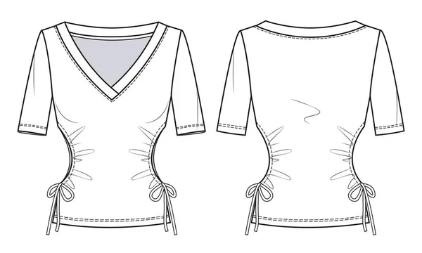 Women Blouse Fashion Flat Sketch Template. Technical Fashion Illustration.  Girls Tunic Length Shirt. Hidden Placket Royalty Free SVG, Cliparts,  Vectors, and Stock Illustration. Image 164935538. - richy.com.vn
