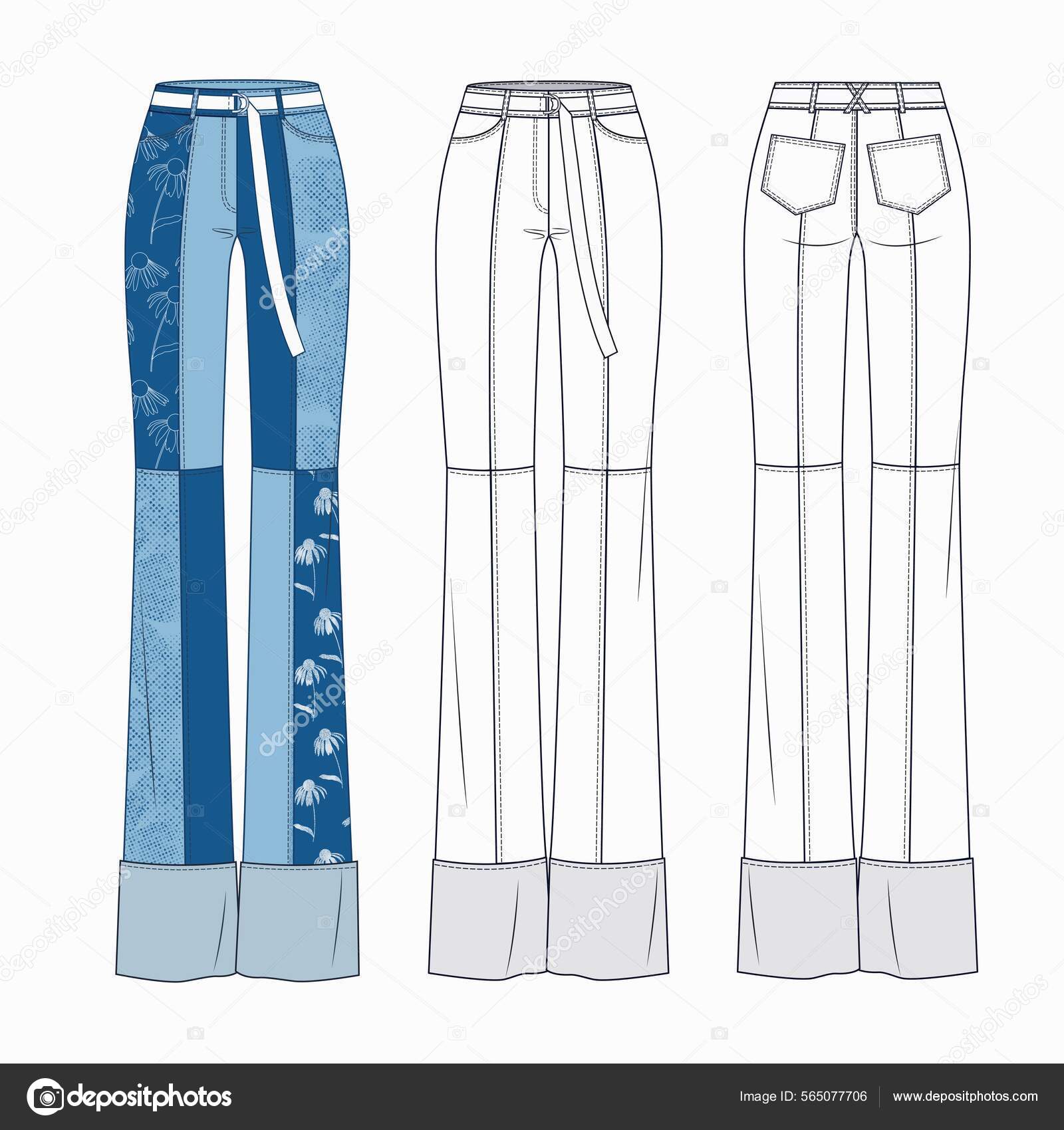 Mens stretch denim print pants jeans Korea slimming trendy casual jeans  all-match light luxury men