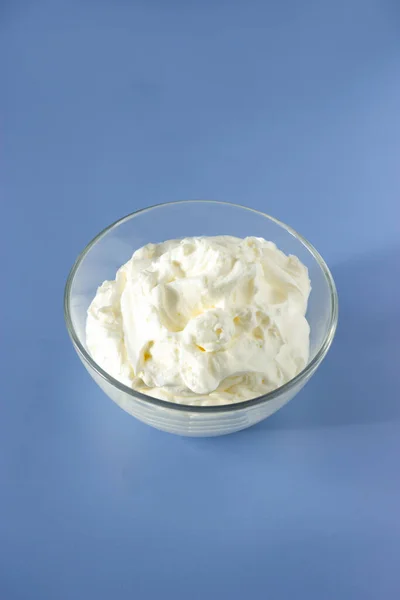 Gemakkelijk Recept Van Meringue Koekjes Bovenaanzicht Verticaal Vlak Slagroom Tot — Stockfoto