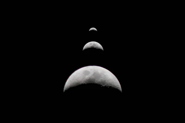 Three Moon Satellite System — Stock Photo, Image