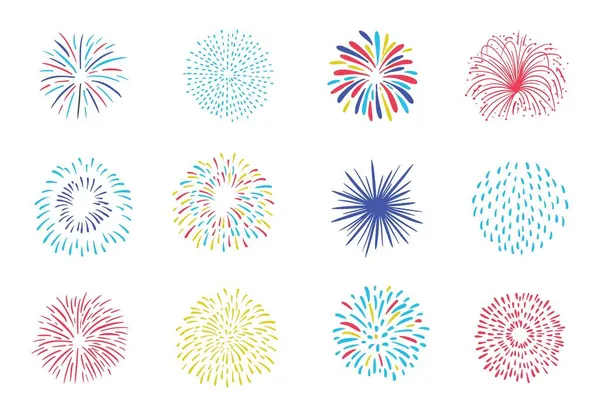 Party Icon Collection Firework Vector Illustration Icon Sticker Web Design — 스톡 벡터